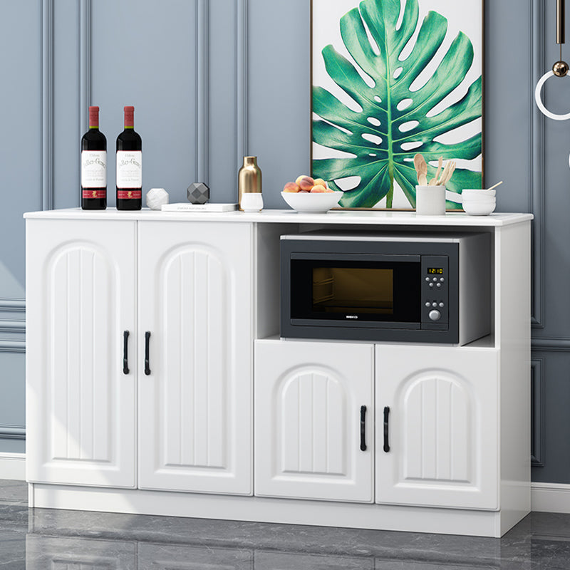 Modern Engineered Wood Sideboard Open Storage Dining Server for Kitchen