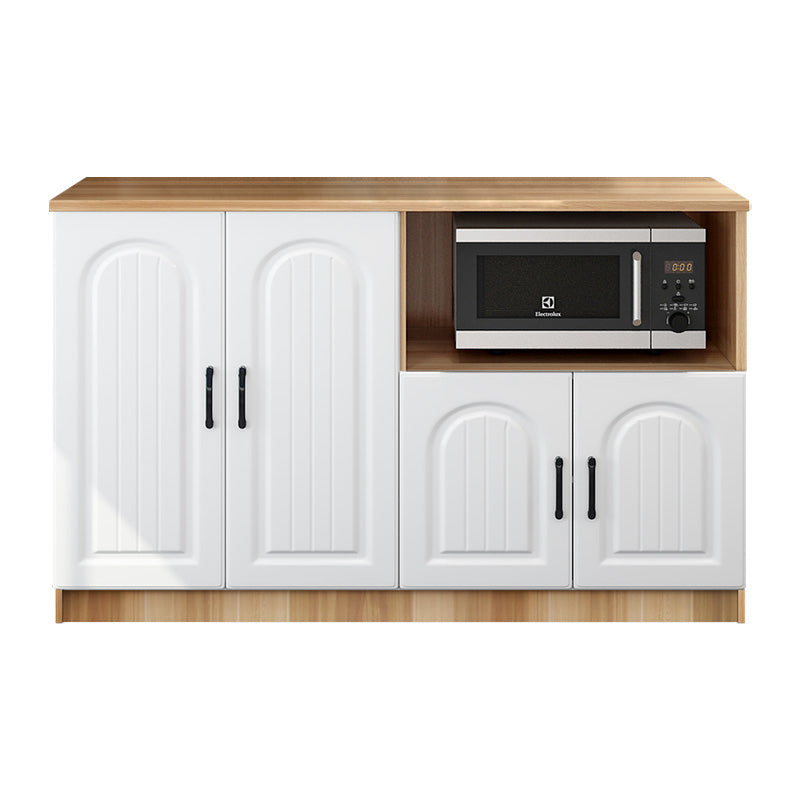 Modern Engineered Wood Sideboard Open Storage Dining Server for Kitchen