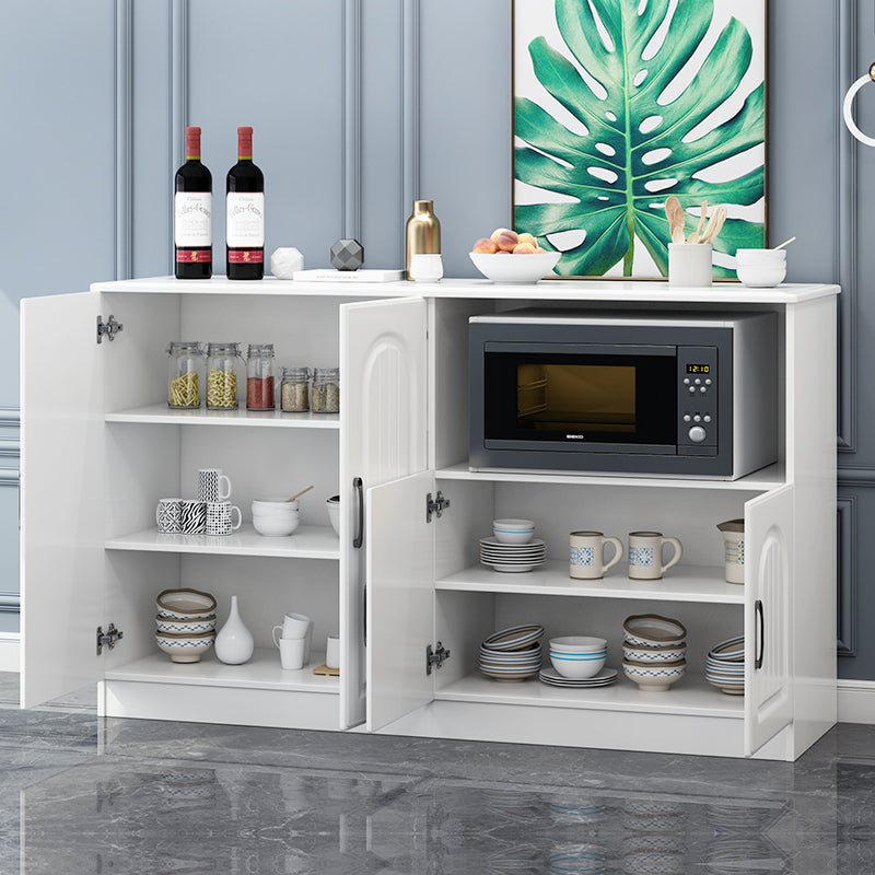 Modern Engineered Wood Sideboard Open Storage Dining Server for Kitchen