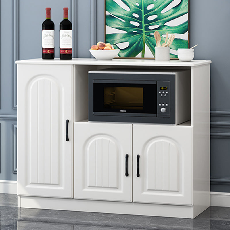 Modern Engineered Wood Sideboard Open Storage Dining Server for Kitchen