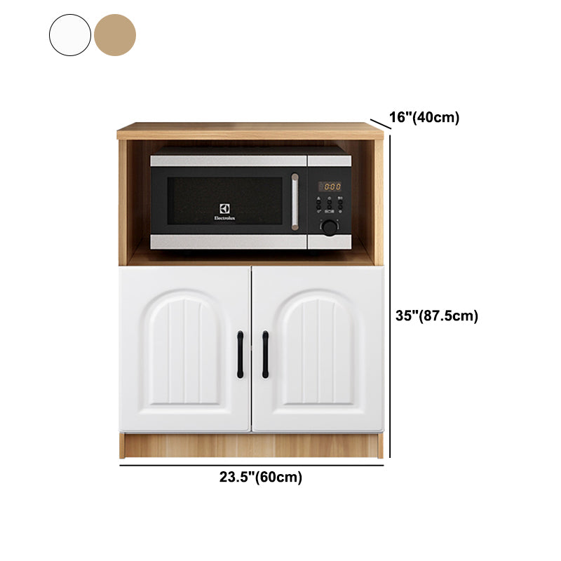 Modern Engineered Wood Sideboard Open Storage Dining Server for Kitchen