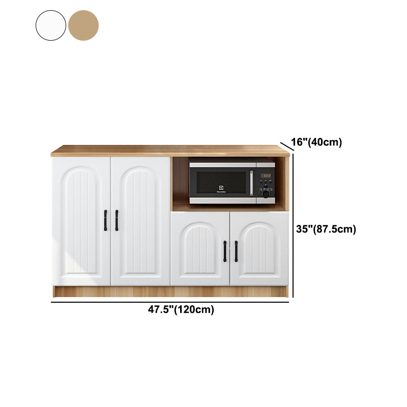 Modern Engineered Wood Sideboard Open Storage Dining Server for Kitchen