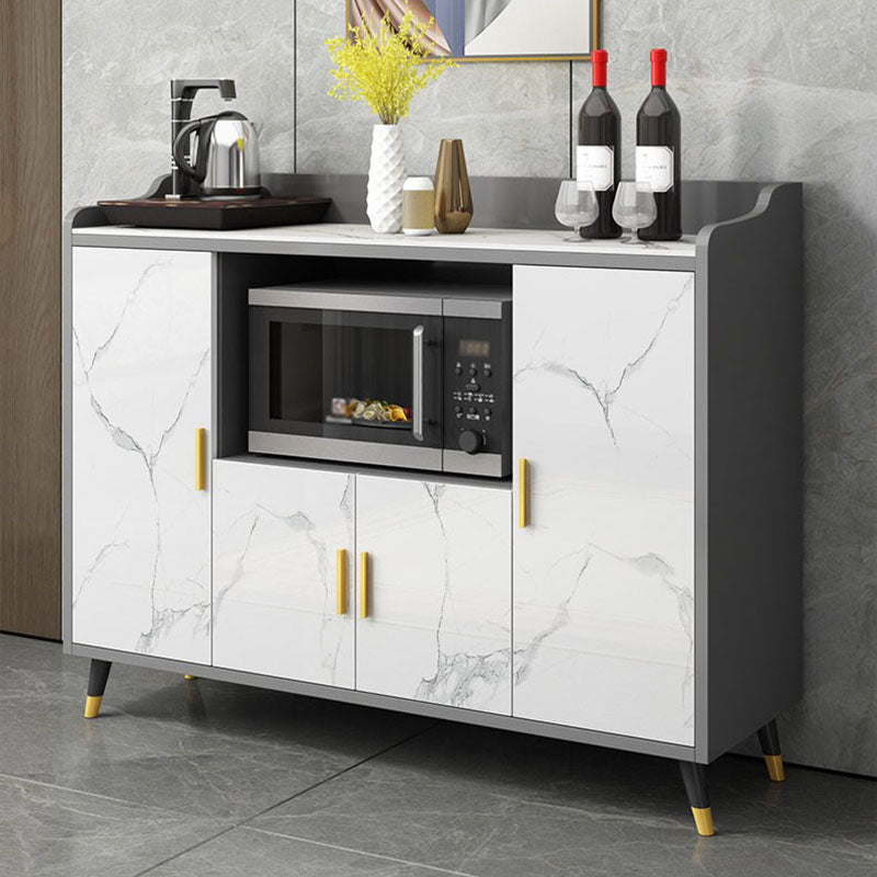 Modern Stone 38.5"H Sideboard Dining Room Buffet Server with Open Storage