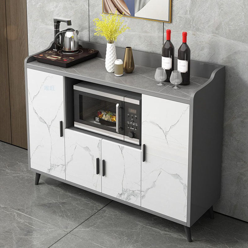 Modern Stone 38.5"H Sideboard Dining Room Buffet Server with Open Storage