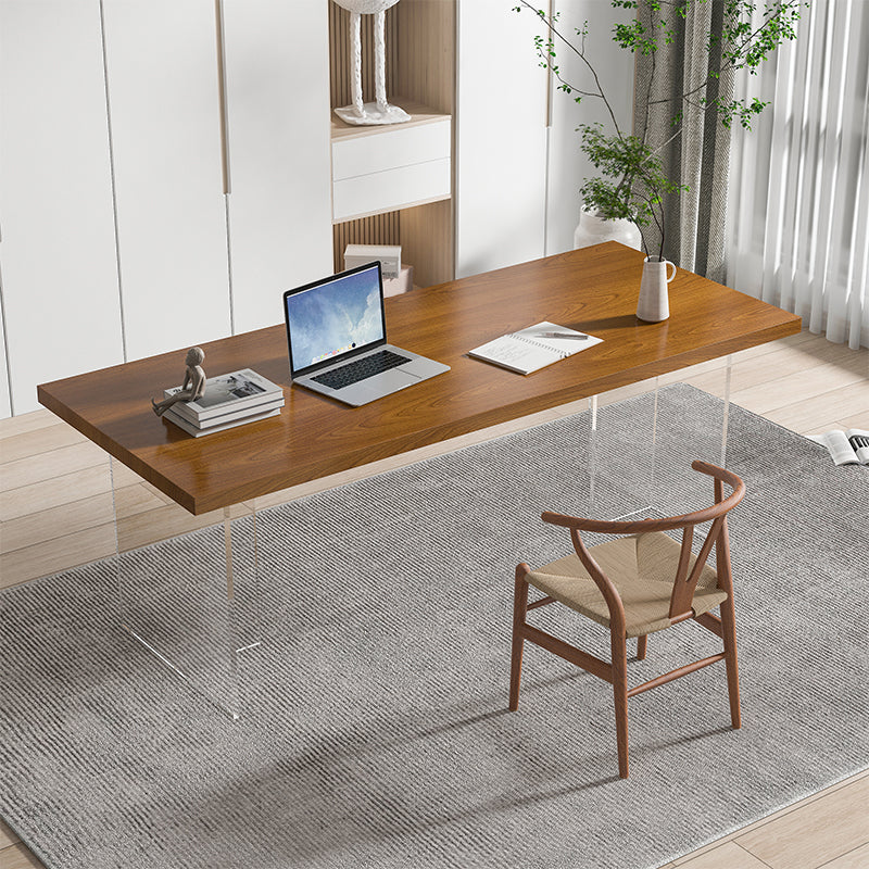 Rectangle Office Table Industrial Solid Wood Home Working Desk