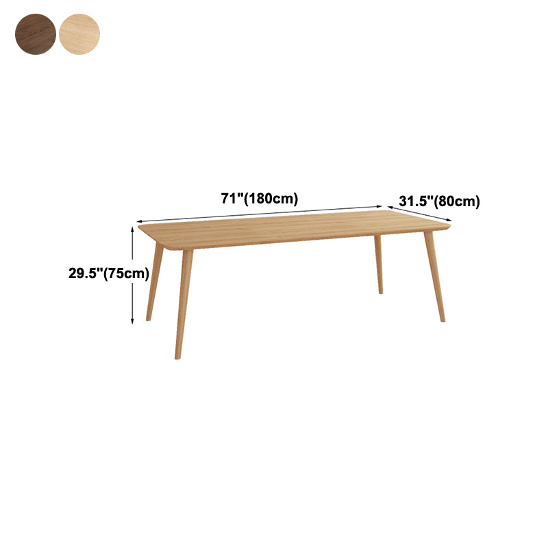 Solid Wood Industrial Meeting Desk Rectangle Fixed Office Table