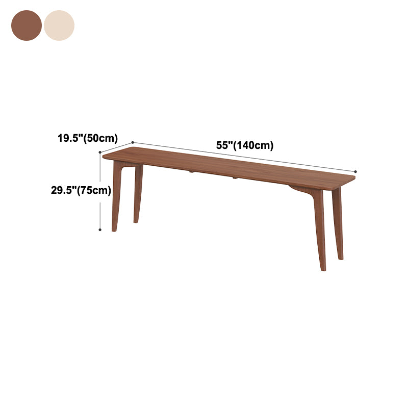 Modern Rectangular Writing Desk Solid Wood 4 Legs Office Desk for Home