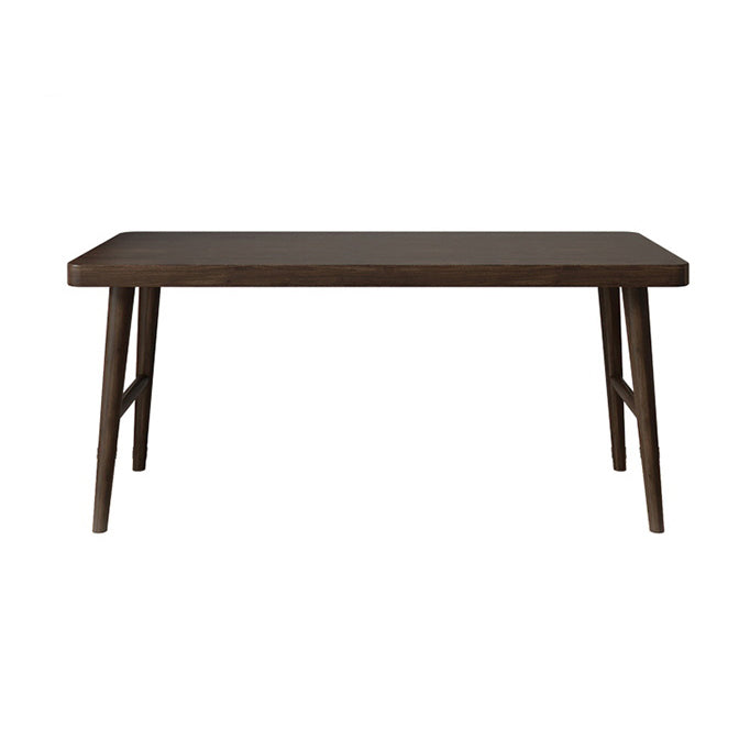 Modern Brown Writing Desk Solid Wood H-Shape Office Desk for Home