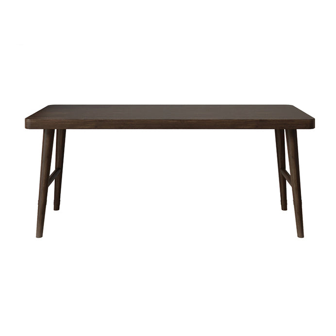 Modern Brown Writing Desk Solid Wood H-Shape Office Desk for Home