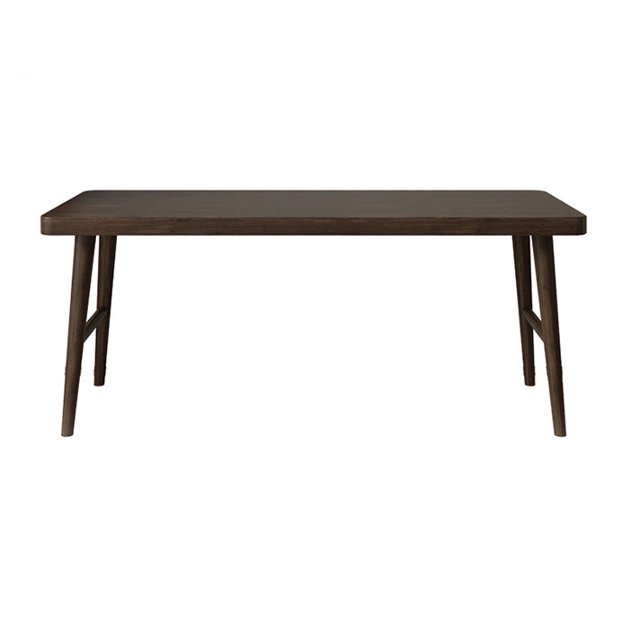 Modern Brown Writing Desk Solid Wood H-Shape Office Desk for Home