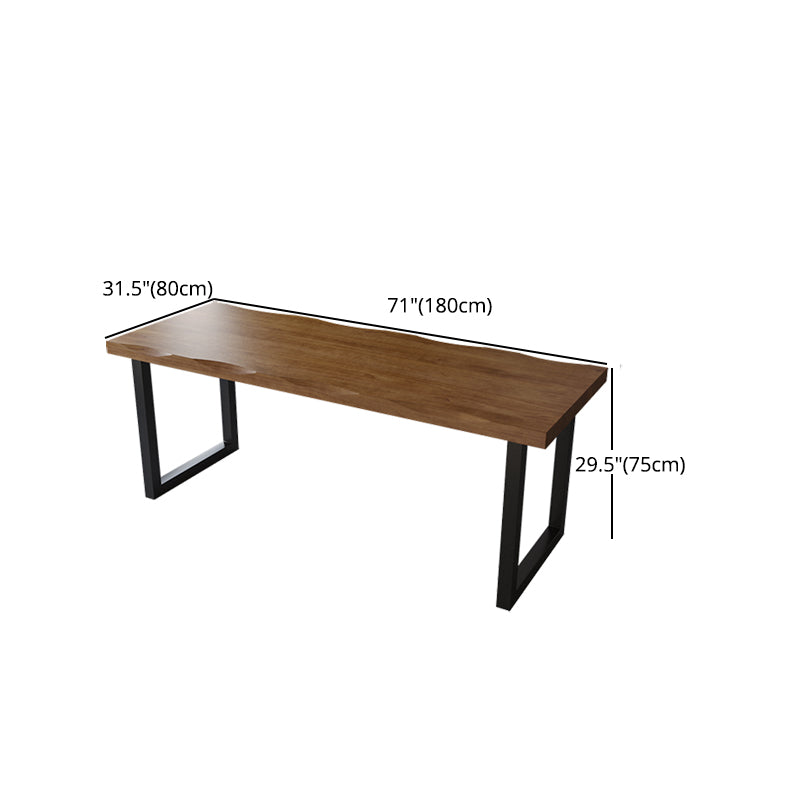 Industrial Style Writing Desk Solid Wood Office Desk with Sled Base