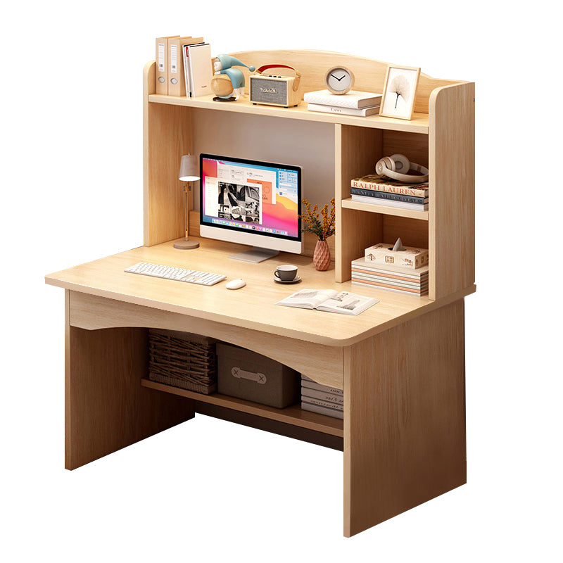 Manufactured Wood Rectangular Writing Desk Contemporary Desk with Shelf