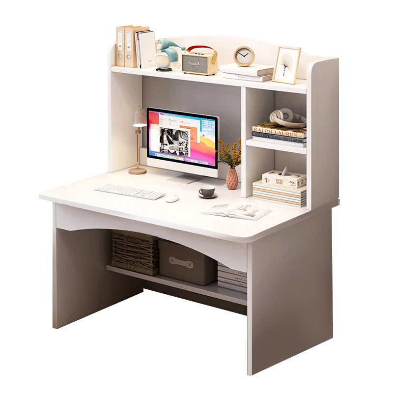 Manufactured Wood Rectangular Writing Desk Contemporary Desk with Shelf