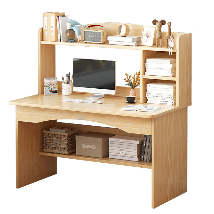 Manufactured Wood Rectangular Writing Desk Contemporary Desk with Shelf