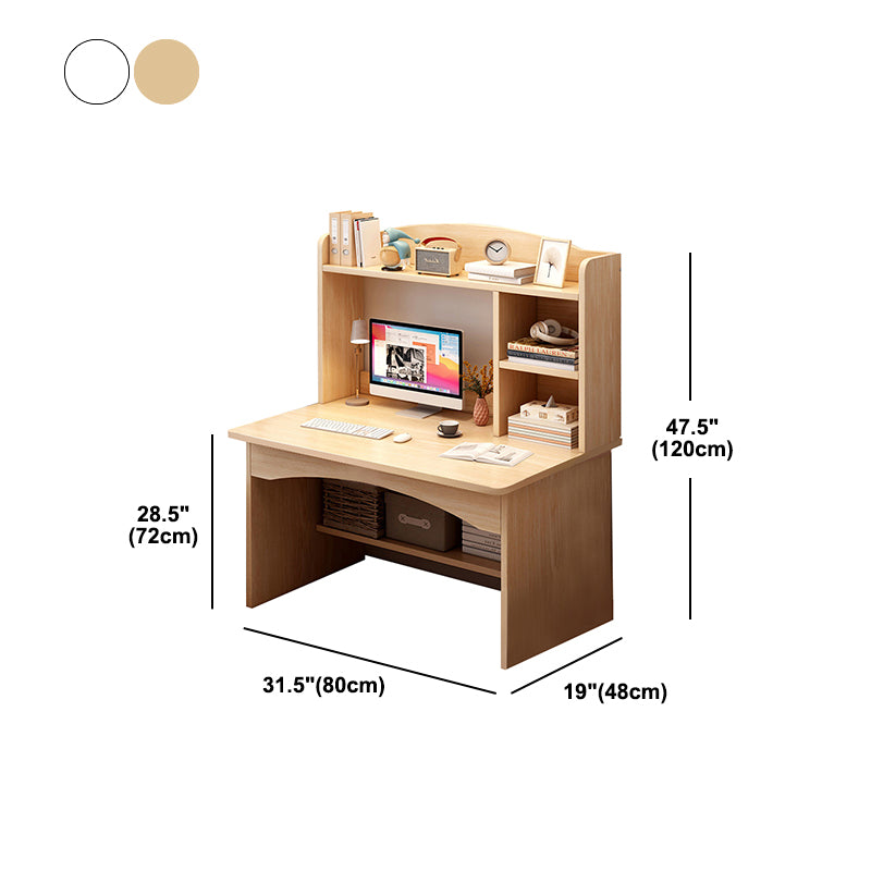 Manufactured Wood Rectangular Writing Desk Contemporary Desk with Shelf