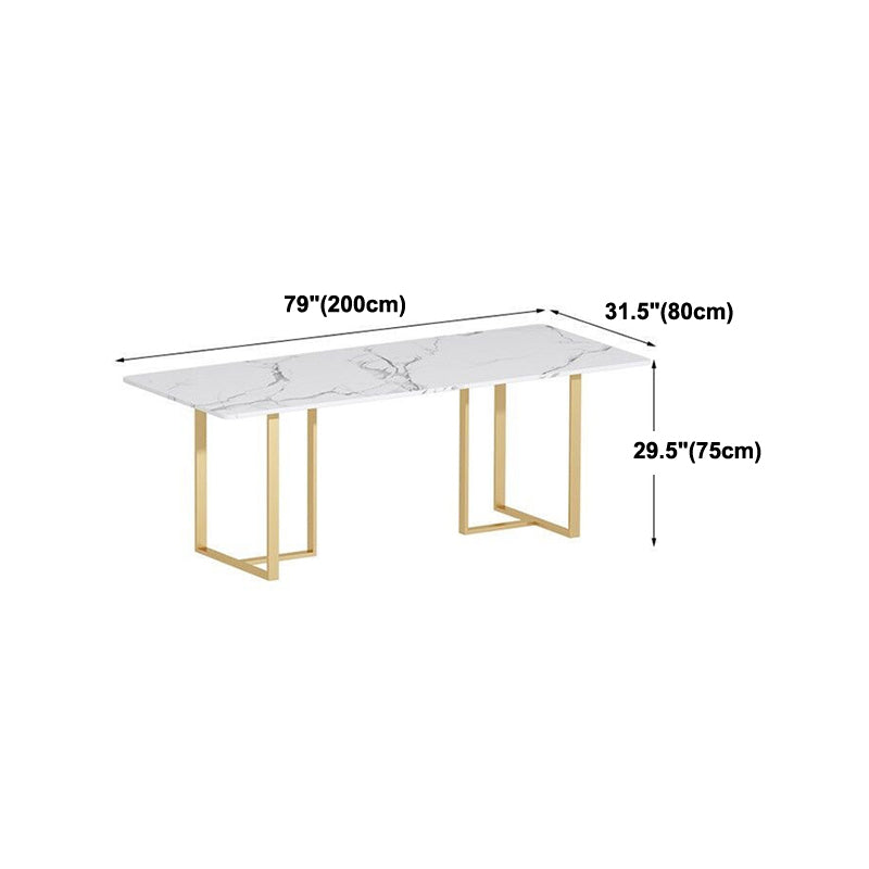 Glam Style Office Desk Artificial Marble Home and Office Meeting Table