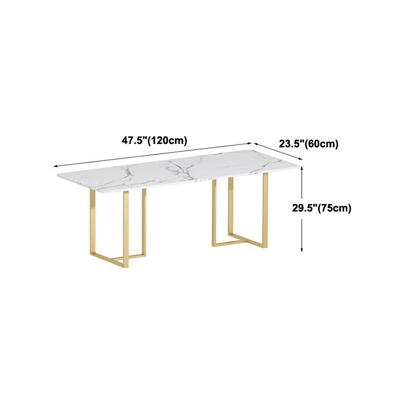 Glam Style Office Desk Artificial Marble Home and Office Meeting Table