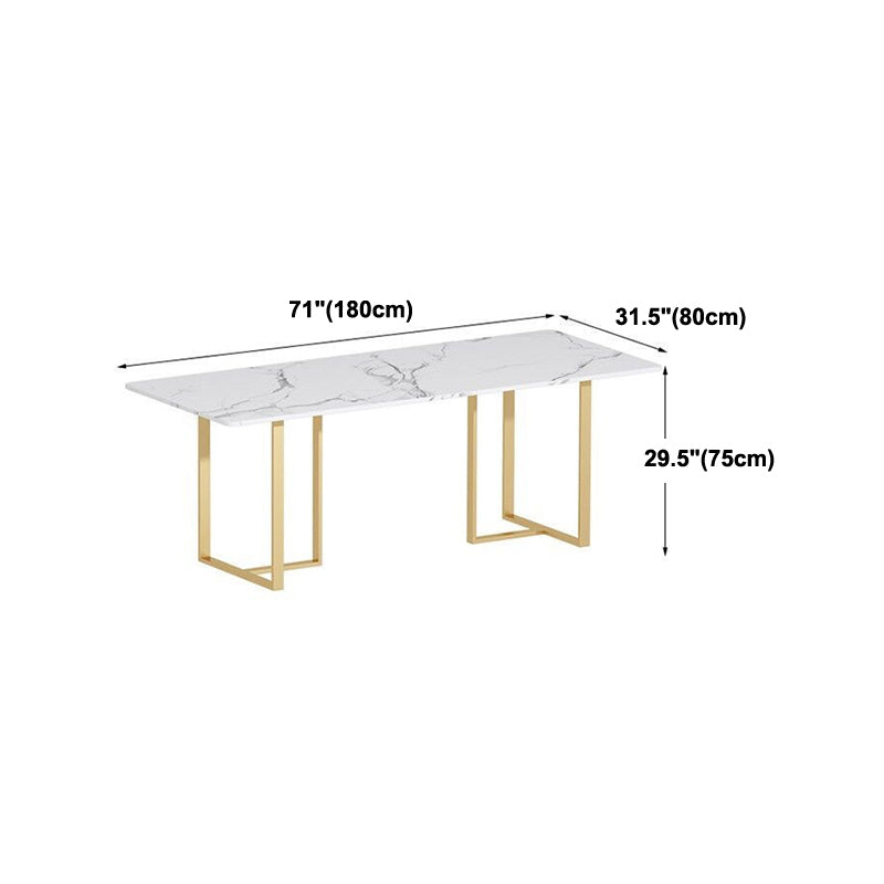 Glam Style Office Desk Artificial Marble Home and Office Meeting Table