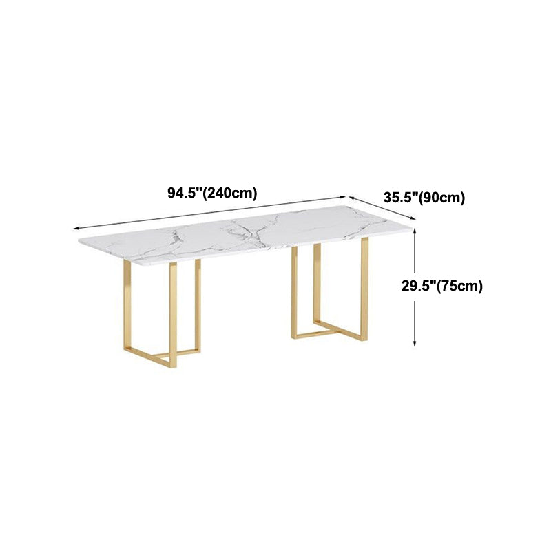 Glam Style Office Desk Artificial Marble Home and Office Meeting Table