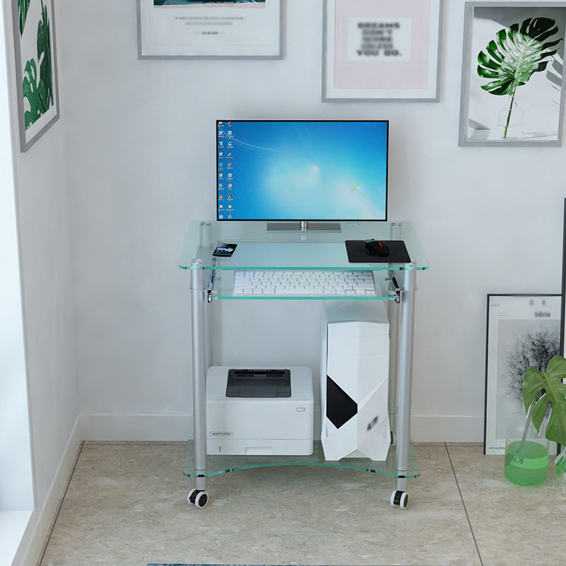 Modern Style Glass Office Desk Rectangle Computer Desk for Home Use