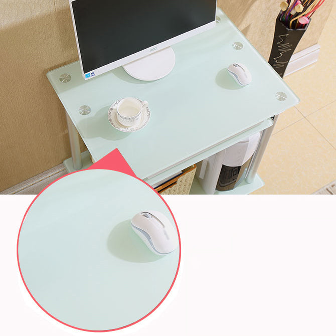 Modern Style Glass Office Desk Rectangle Computer Desk for Home Use