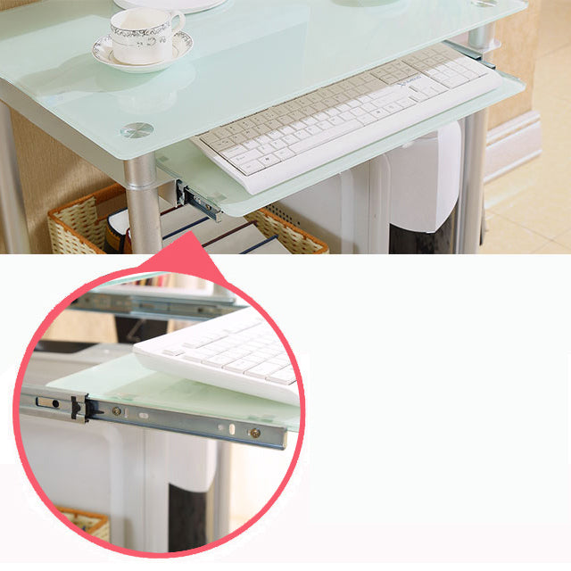 Modern Style Glass Office Desk Rectangle Computer Desk for Home Use