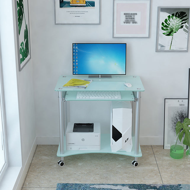 Modern Style Glass Office Desk Rectangle Computer Desk for Home Use