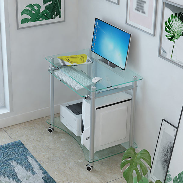 Modern Style Glass Office Desk Rectangle Computer Desk for Home Use