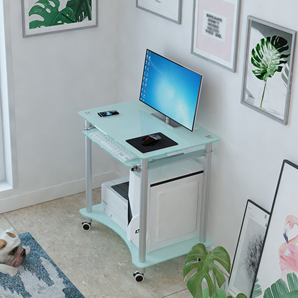 Modern Style Glass Office Desk Rectangle Computer Desk for Home Use