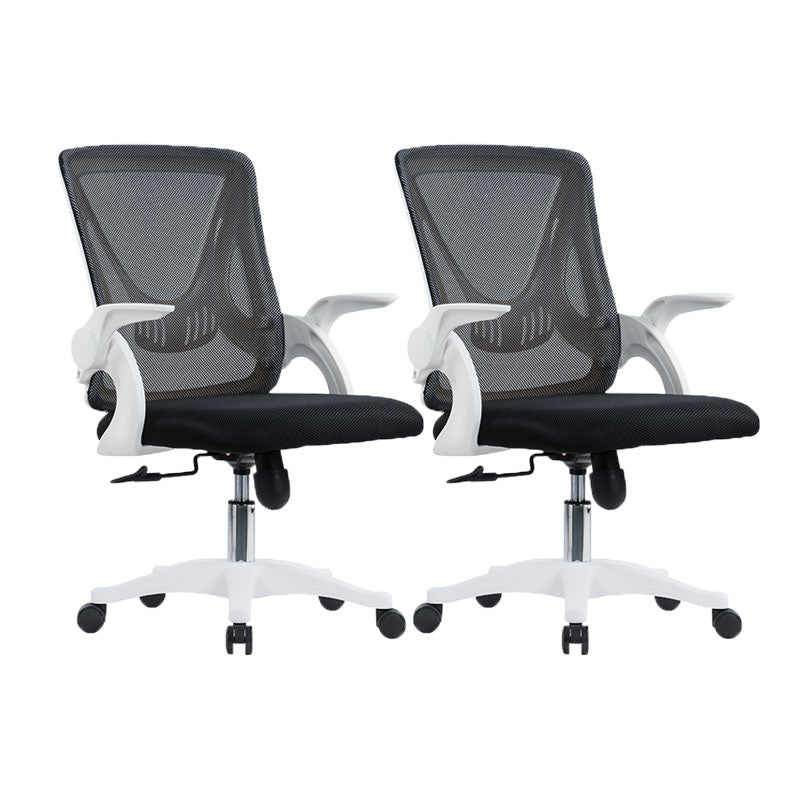 Mid Back Mesh Office Chair Adjustable Armrest Desk Chair with Wheels