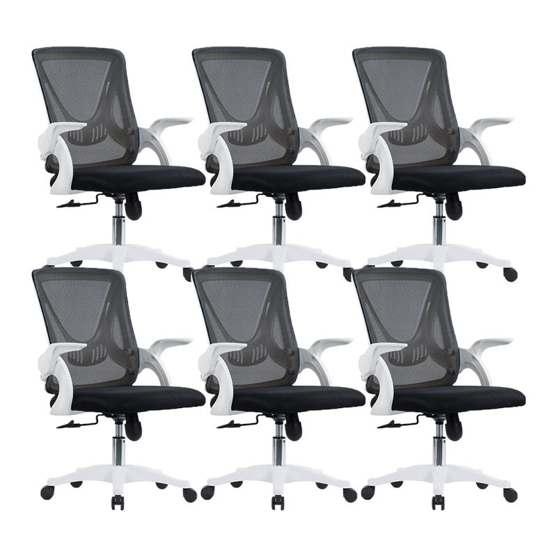 Mid Back Mesh Office Chair Adjustable Armrest Desk Chair with Wheels