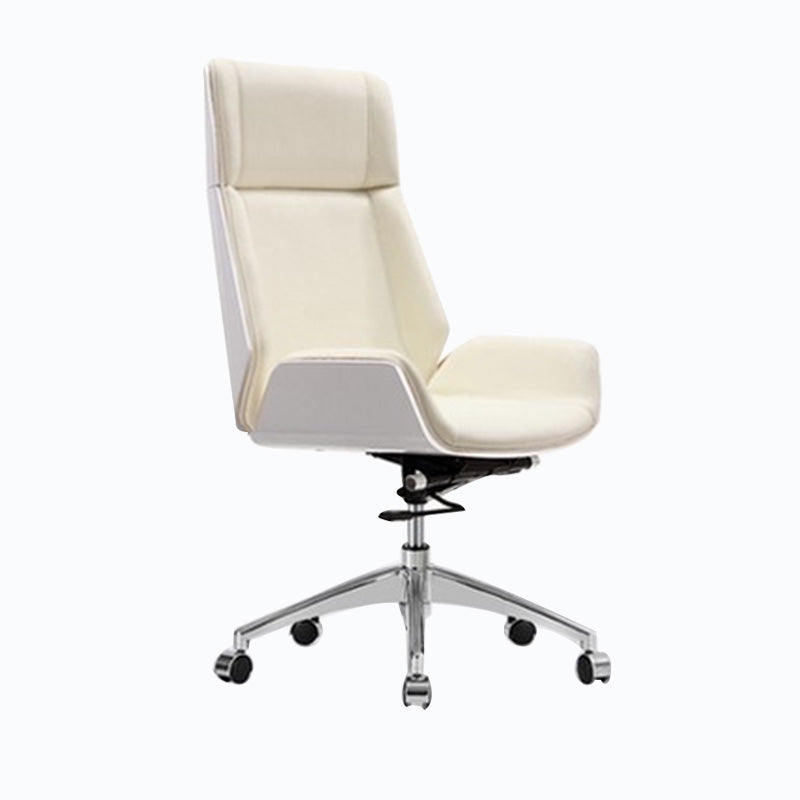 Modern Rotatable Office Chair High Back Fixed Armrest Manager Chair