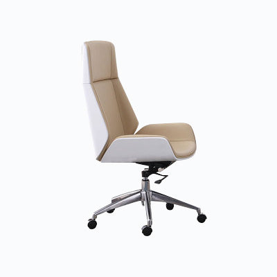 Modern Rotatable Office Chair High Back Fixed Armrest Manager Chair