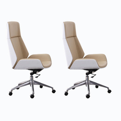 Modern Rotatable Office Chair High Back Fixed Armrest Manager Chair