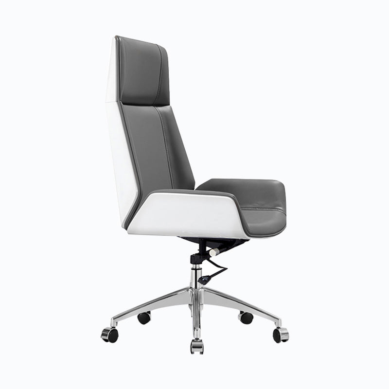 Modern Rotatable Office Chair High Back Fixed Armrest Manager Chair