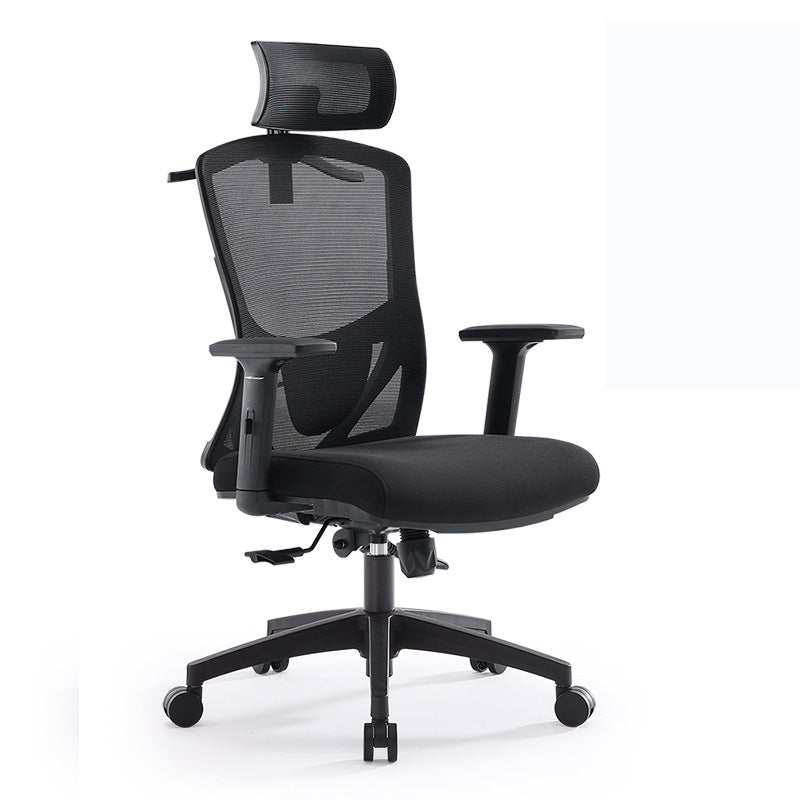 Mid Back Office Chair Rotatable Black Mesh Desk Chair with Wheels