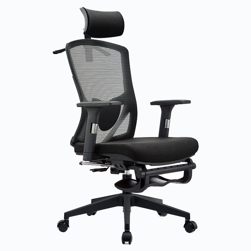 Mid Back Office Chair Rotatable Black Mesh Desk Chair with Wheels