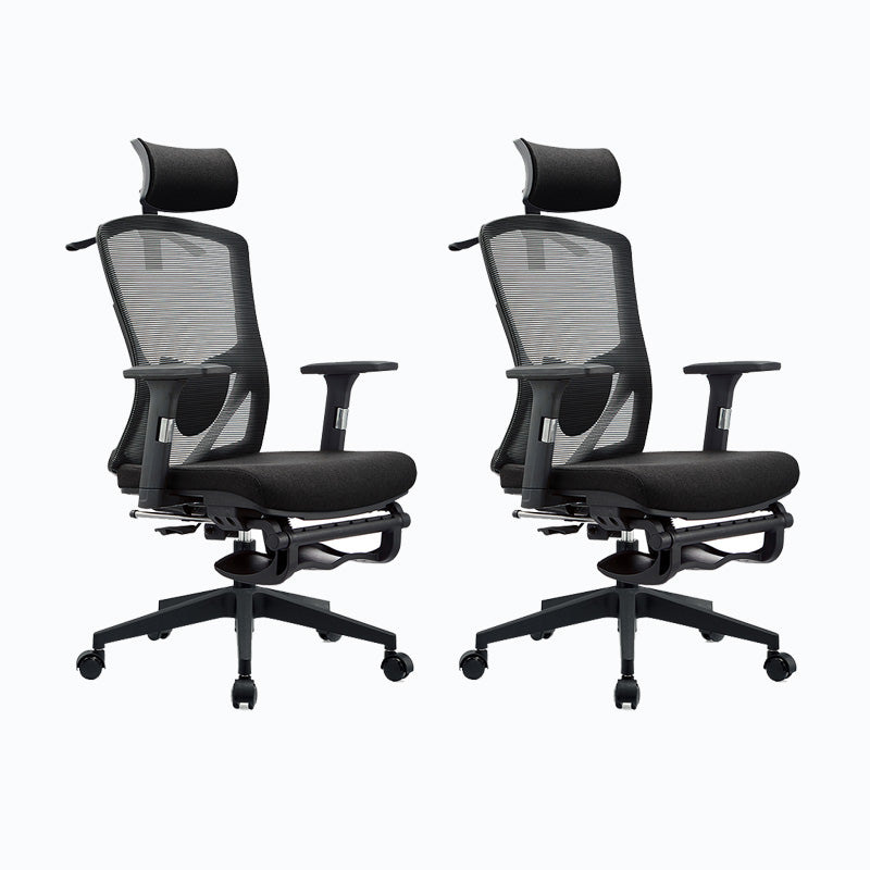 Mid Back Office Chair Rotatable Black Mesh Desk Chair with Wheels