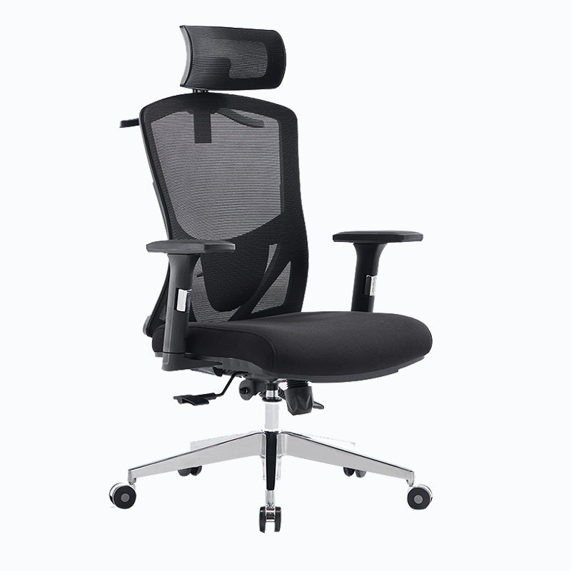 Mid Back Office Chair Rotatable Black Mesh Desk Chair with Wheels