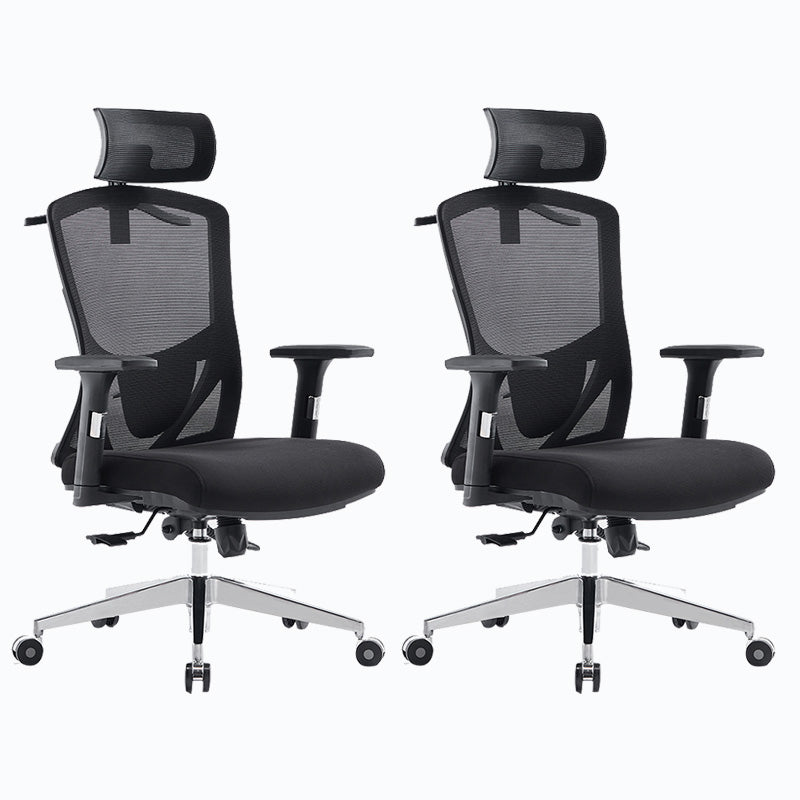 Mid Back Office Chair Rotatable Black Mesh Desk Chair with Wheels