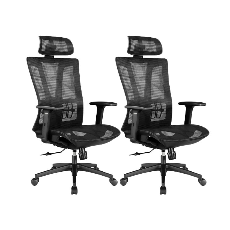 High Back Office Chair Adjustable Armrest Desk Chair with Headrest and Wheels