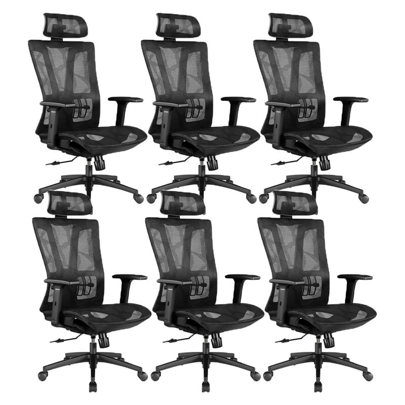 High Back Office Chair Adjustable Armrest Desk Chair with Headrest and Wheels