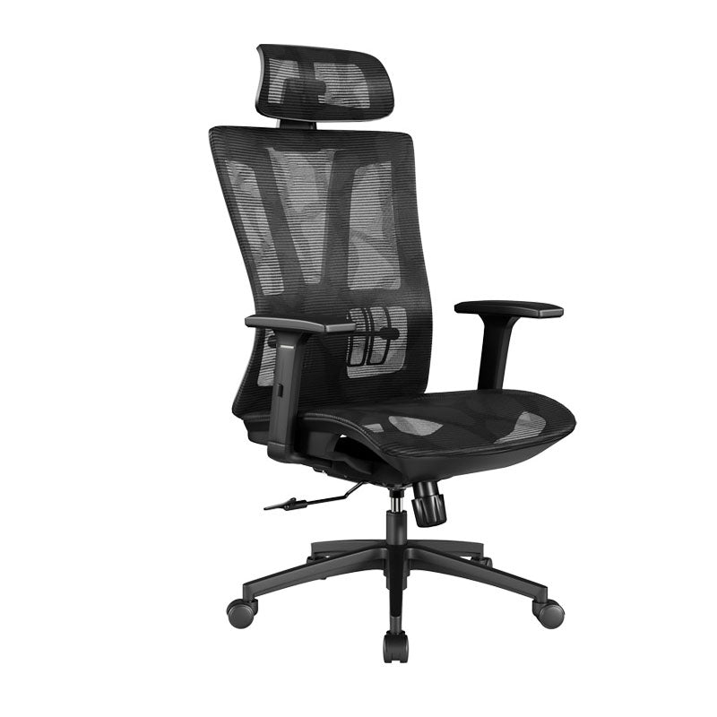 High Back Office Chair Adjustable Armrest Desk Chair with Headrest and Wheels