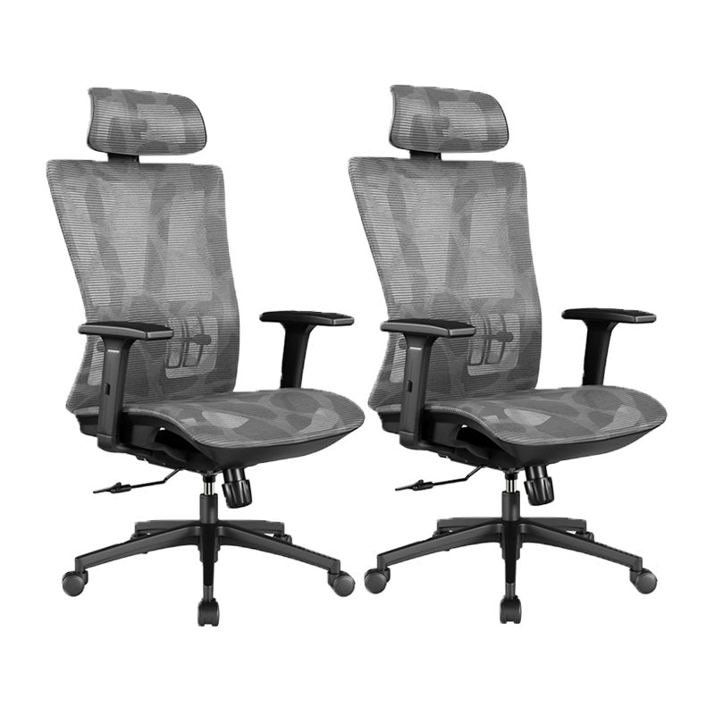 High Back Office Chair Adjustable Armrest Desk Chair with Headrest and Wheels