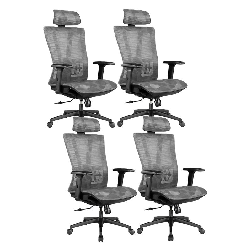 High Back Office Chair Adjustable Armrest Desk Chair with Headrest and Wheels