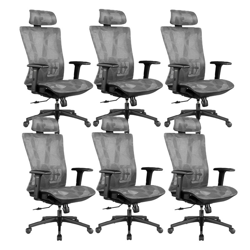 High Back Office Chair Adjustable Armrest Desk Chair with Headrest and Wheels