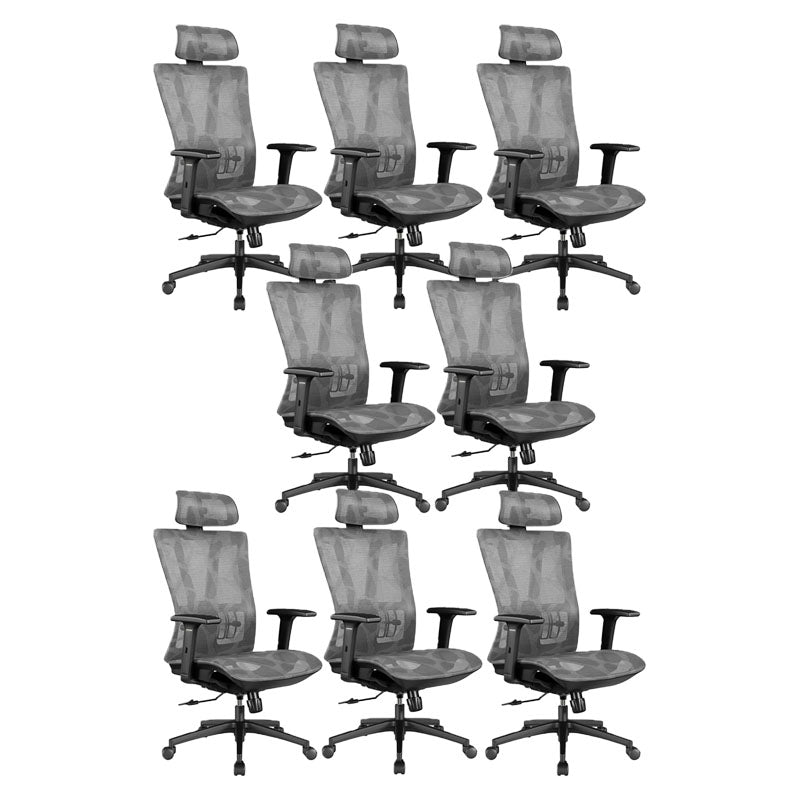 High Back Office Chair Adjustable Armrest Desk Chair with Headrest and Wheels