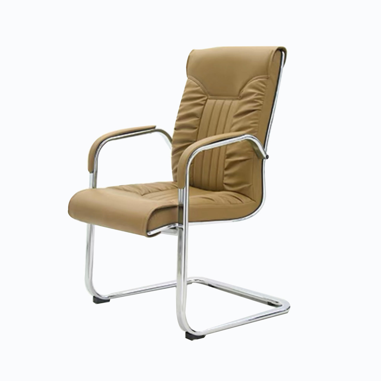 Modern Leather Office Chair Steel Fixed Armrest Desk Chair for Home Office