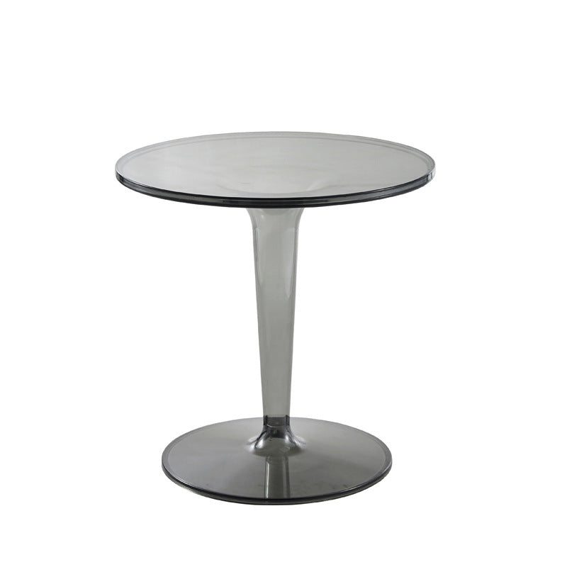 Acrylic Bedside Table , Modern 19.1" H Round Nightstand Table