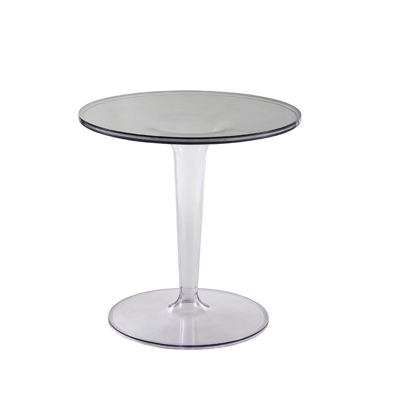 Acrylic Bedside Table , Modern 19.1" H Round Nightstand Table